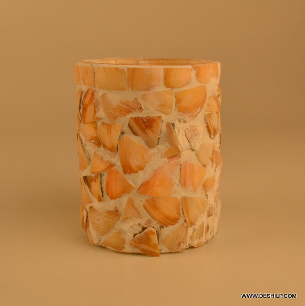 Glass Mother Of Candle Holder