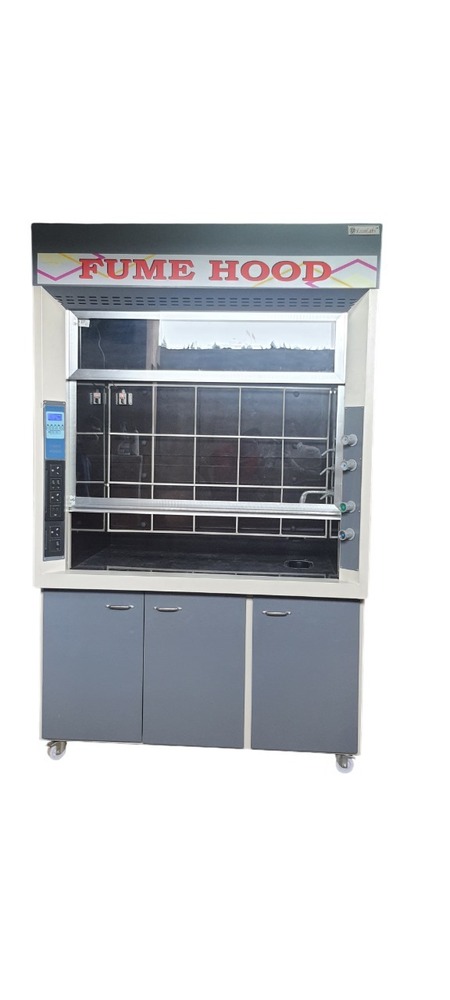 Fume Hood - Aluminium Alloy, 15 mm Dimensions, Silver Color - Industrial Application, Powder Coated Finish, Single Phase Power Source, Warranty Available
