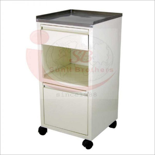 Bed Side Locker - Mild Steel with Epoxy Powder Coating, 16 L x 16 W x 32 H Inches, Lightweight Design with One Drawer and One Storage Compartment