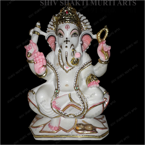 मार्बल लॉर्ड गणेश पॉलिश्ड स्टैच्यू