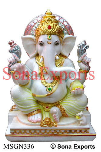 Ganesh Murti Of White Marble Manufacturer