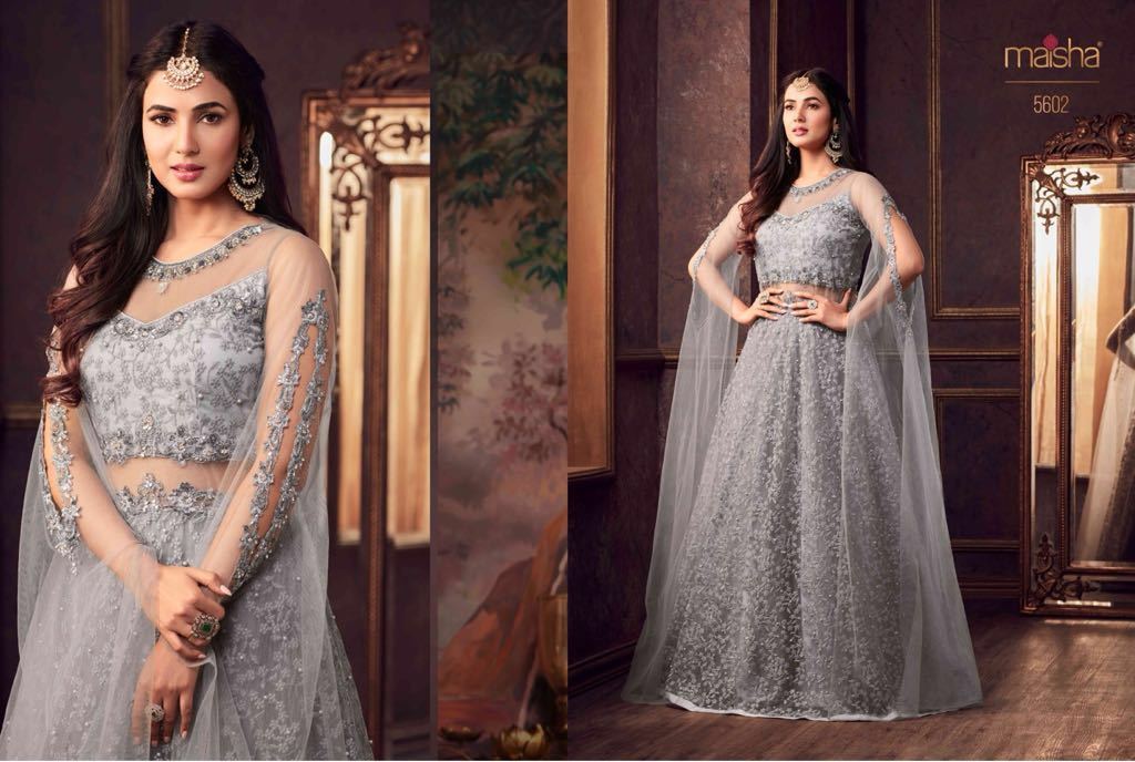 Ladies Organza Suit - High-quality Sheer Fabric , Custom Size Options, Elegant Neck Pattern, Fade Resistant Color And Sheen, Comfortable Wear