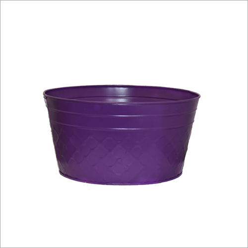Oval Shape Galvanized Metal Planter - Metal, 5.5" x 8.5" x 10.5" Inch, Any Color | Durable Design, Powder Coated Finish, Ideal for Ornamental Plants