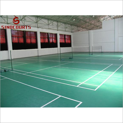 Can Be Customized 4.5mm Green Litchi Pvc Sport Flooring