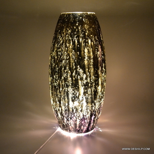 Mercury Antique Glass Table Lamp - Color: Golden And Black