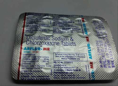 Diclofenac Sodium Chlorzoxazone Tablets General Medicines