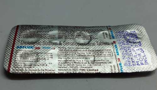 Diclofenac Sodium Serratiopeptidase Tablets General Medicines
