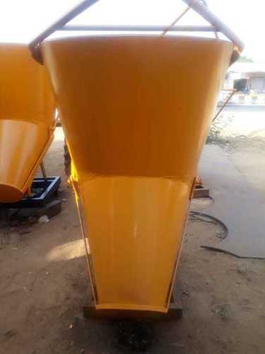 Concrete Bucket - Steel, 1.5m x 1.5m x 2m, Yellow | 1 Cubic Meter Capacity, Powder Coated Finish, Easy Installation, Rugged Design