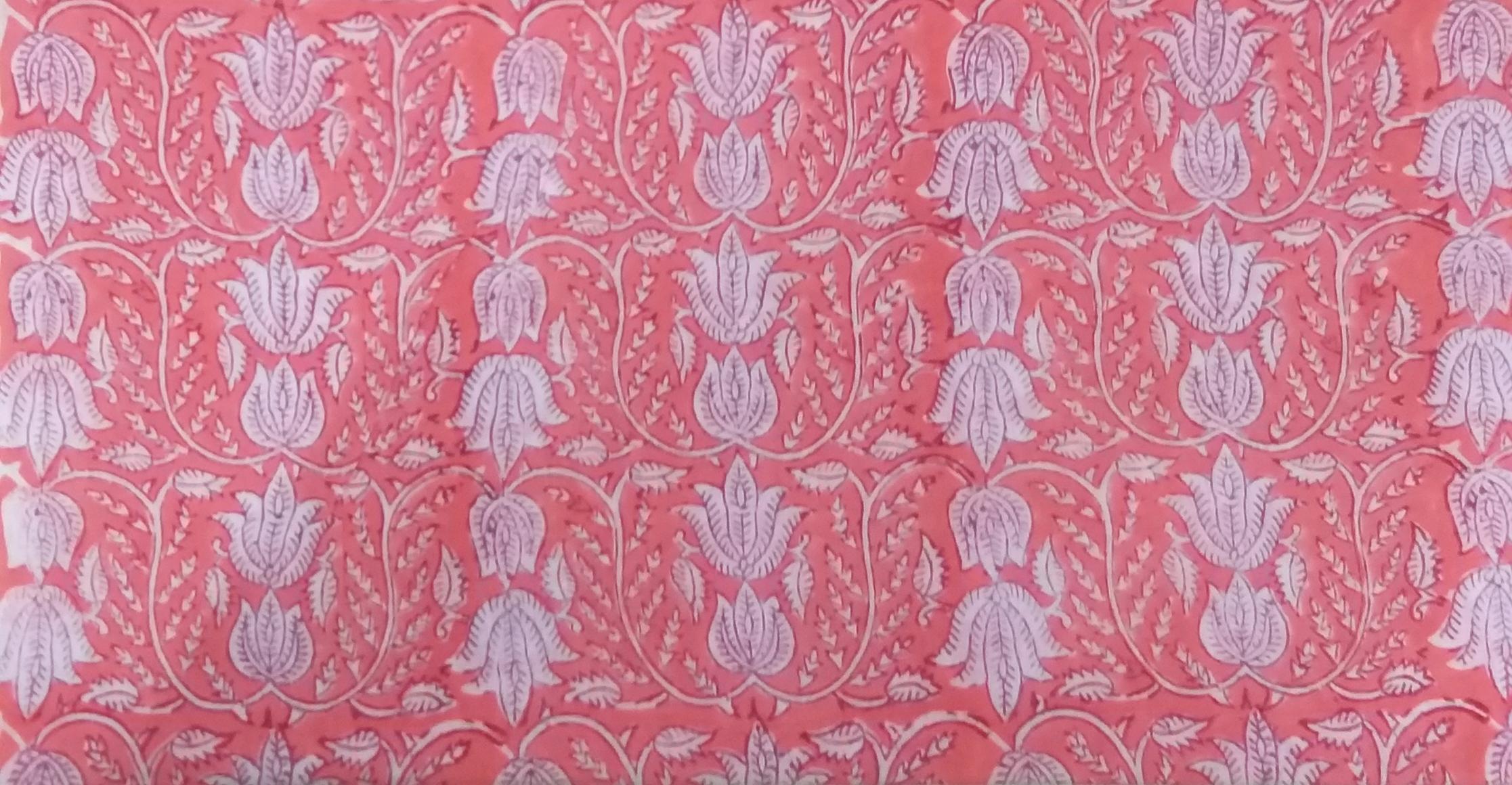 Plain Hand Block Print 100% Cotton Fabric