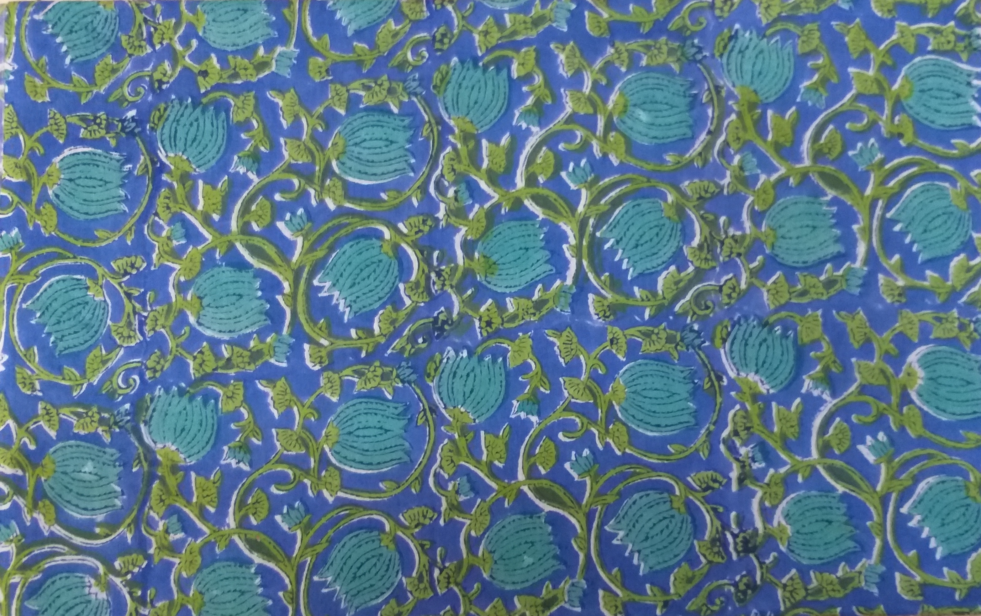 5 Yard Hand Block Print 100% Cotton Fabric
