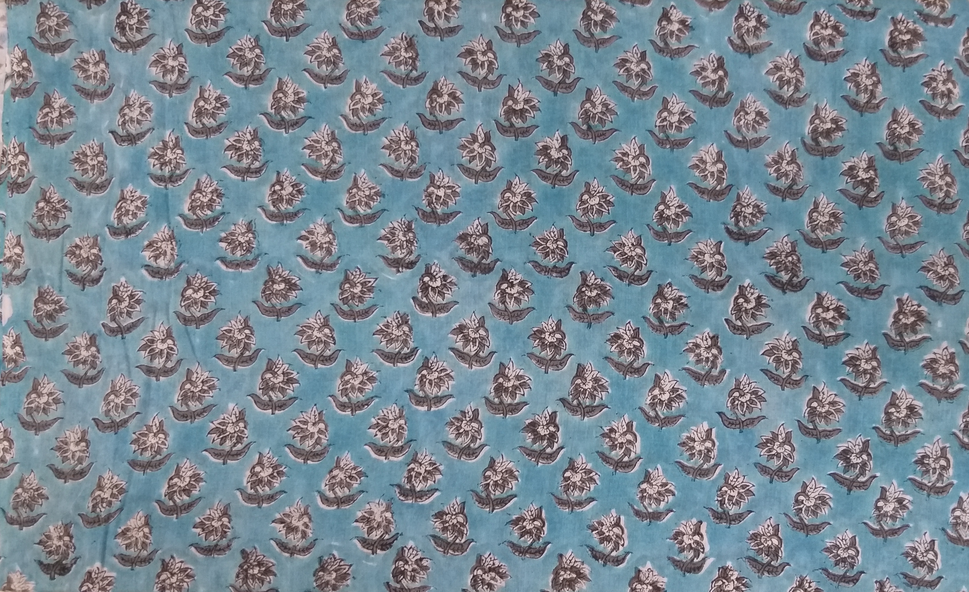 5 Yard Hand Block Print 100% Cotton Fabric Design