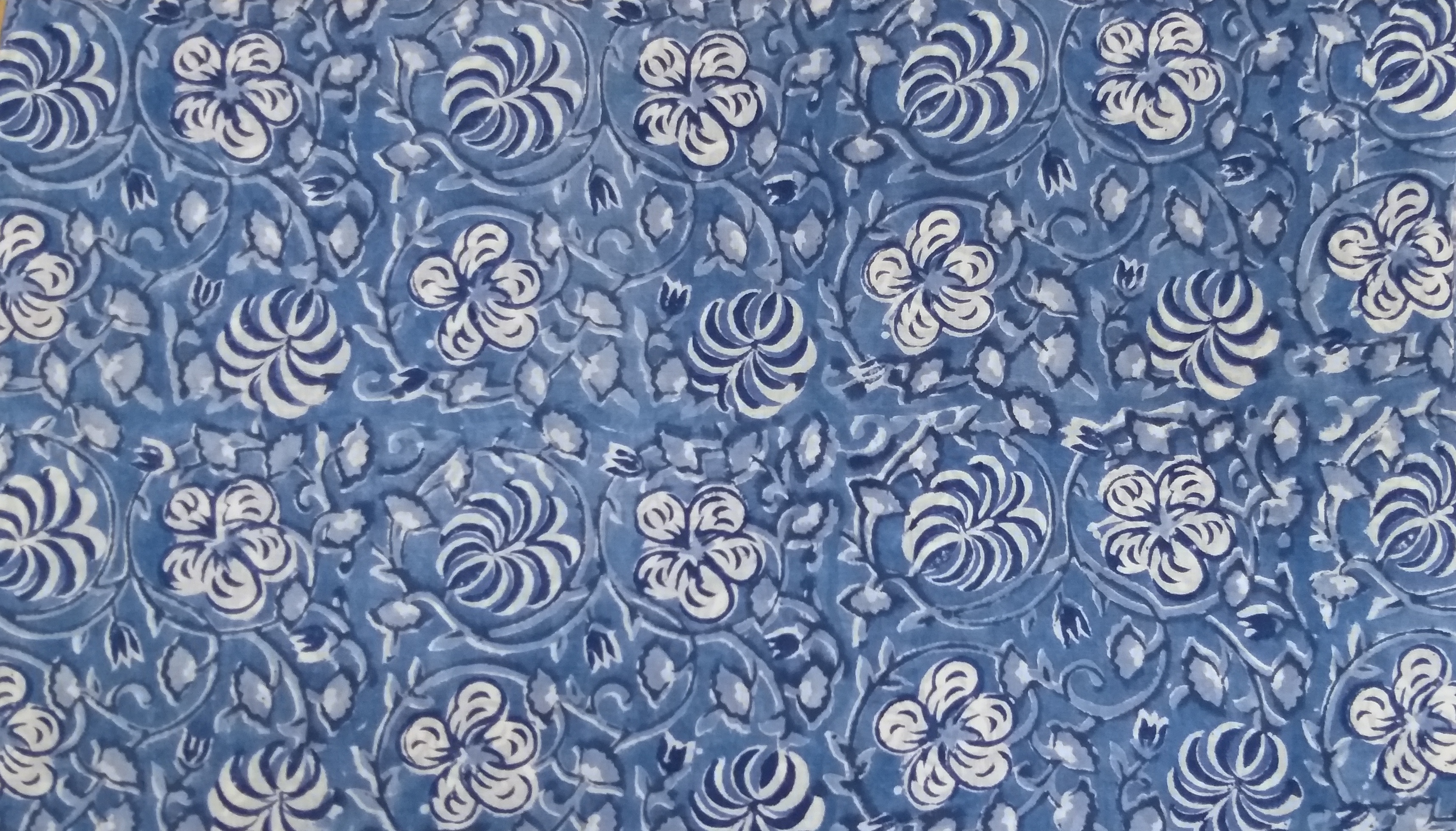 5 Yard Hand Block Print 100% Cotton Fabric Design