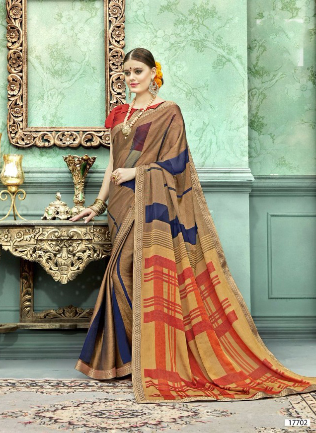 Stylish Chiffon Brasso Saree