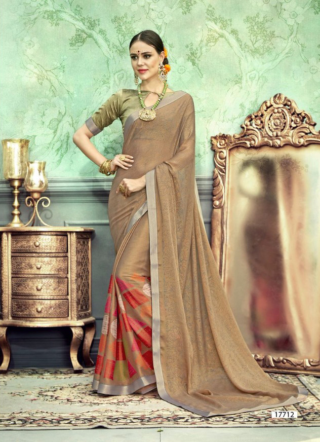 Stylish Chiffon Brasso Saree