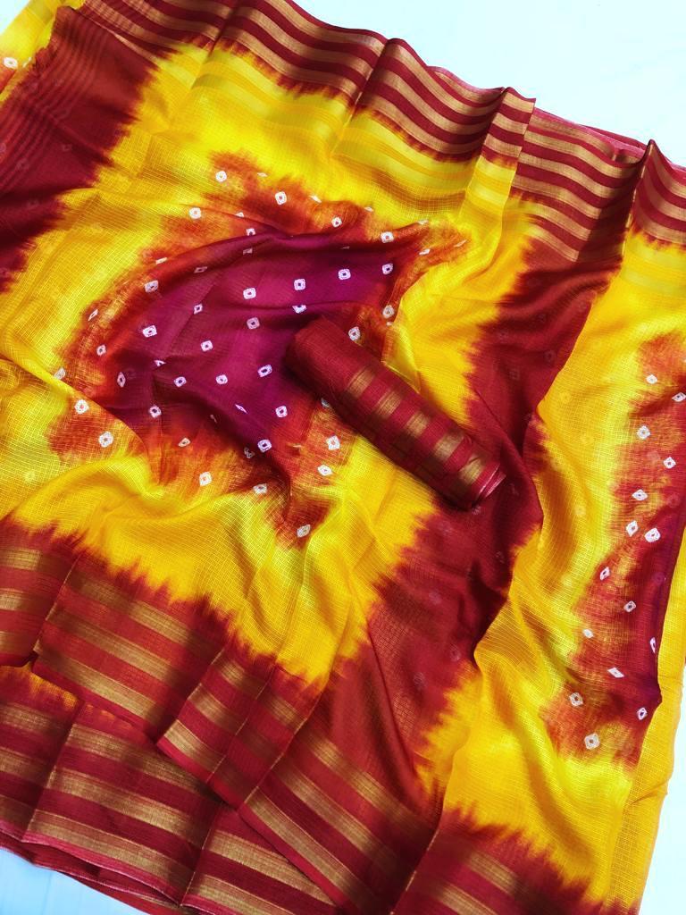 Multi Bandhani Saree