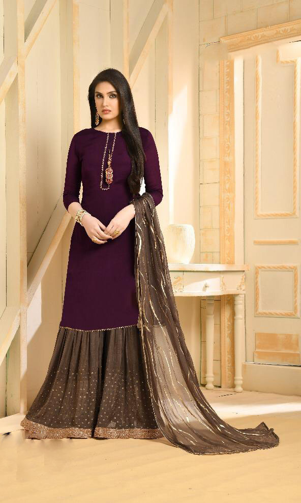 Black Designer Chinon Palazzo Suit