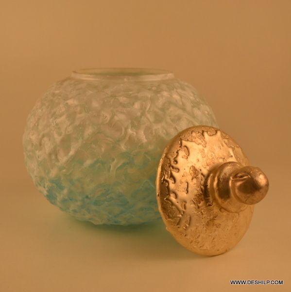 Bowls Colorful And Antique Design Glass Jar With Lid