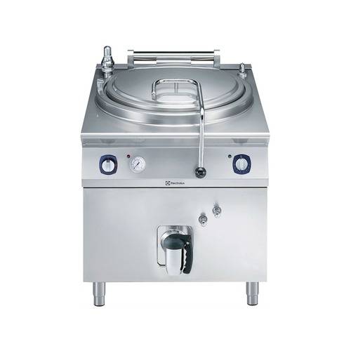 Electric Boiling Pan - 150-Liter Stainless Steel, 21.5 kW Power Consumption | Indirect Heating, Ergonomic Design, Automatic Double-Jacket Refill, Safe Pressure Control