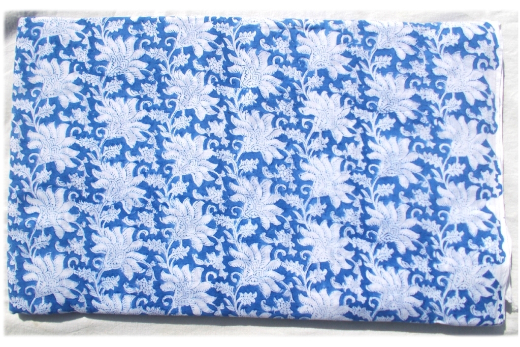 5 Yard Hand Block Print 100% Cotton Fabric Design