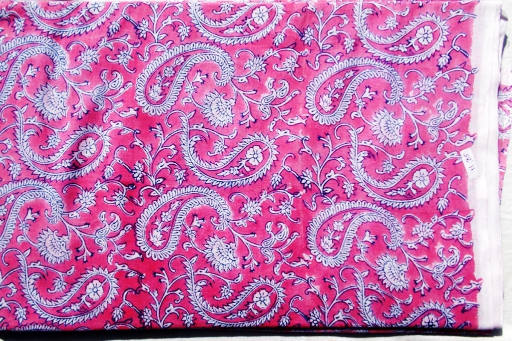 5 Yard Hand Block Print 100% Cotton Fabric Design