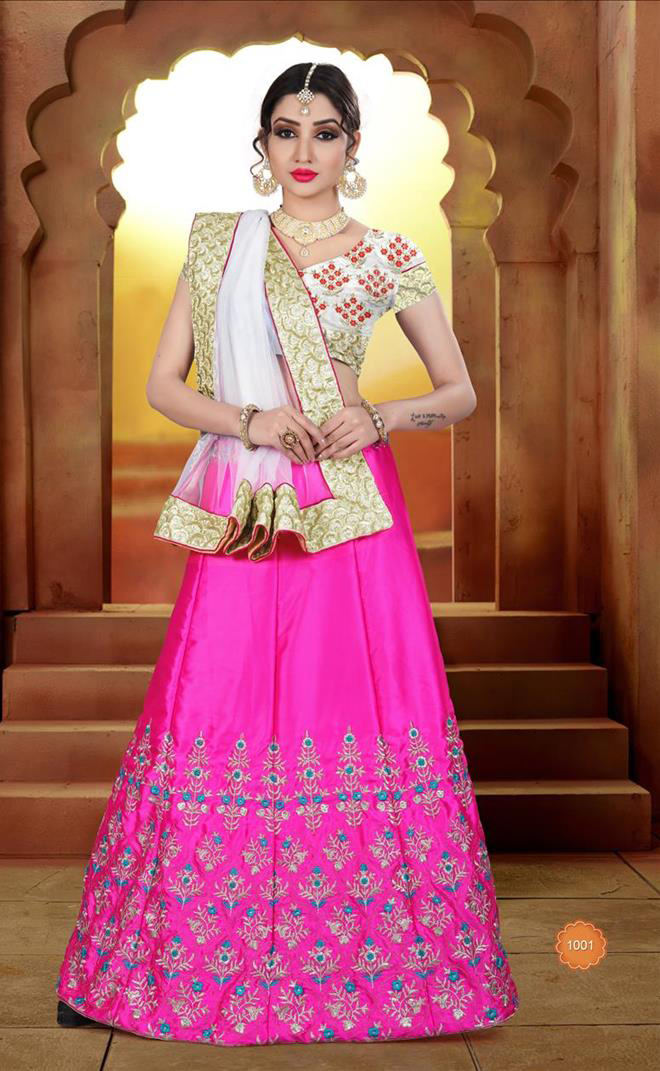 A Designer Heavy Embroidered And Handwork Bride Mulbarry Lehenga