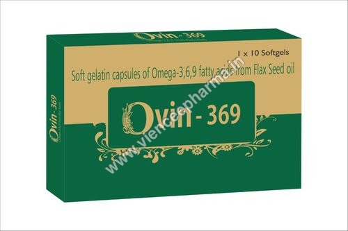 Soft Gelatin Capsules of Omega 3,6,9 Fatty Acids From Flax Seed Oil