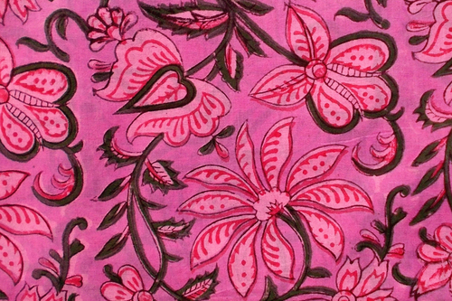 5 Yard Hand Block Print 100% Cotton Fabric Design