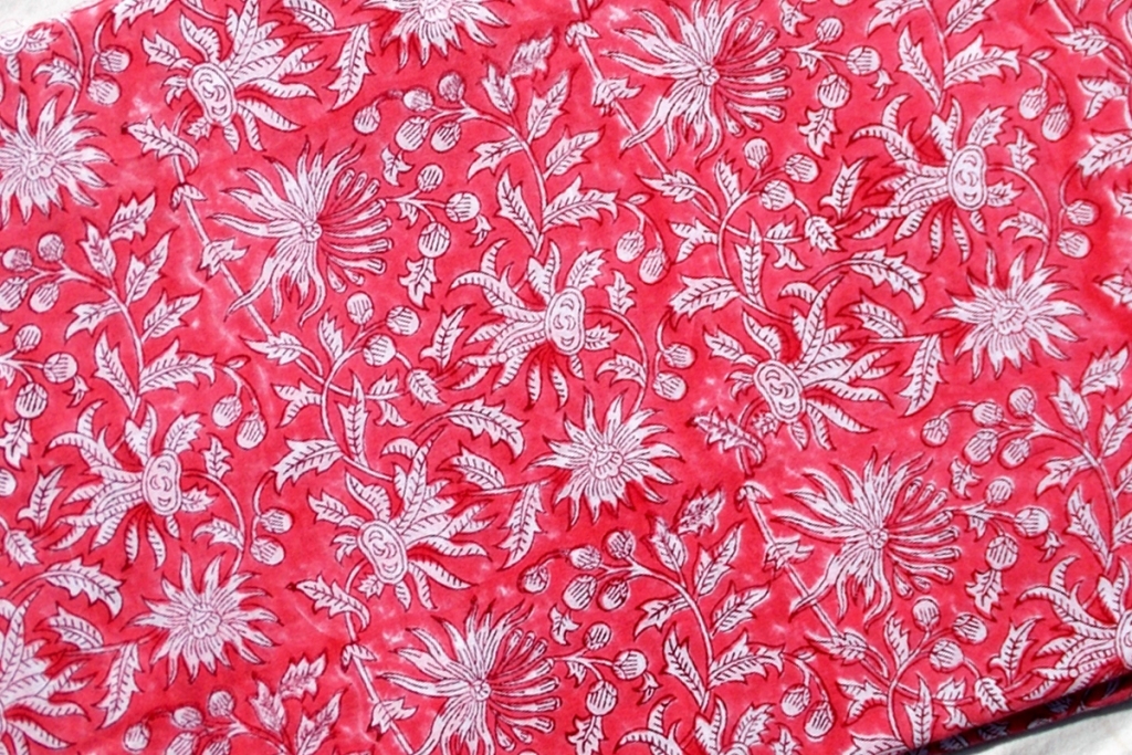 5 Yard Hand Block Print 100% Cotton Fabric Design