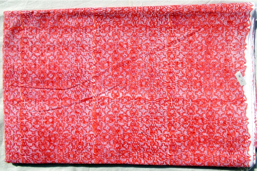 5 Yard Hand Block Print 100% Cotton Fabric Design