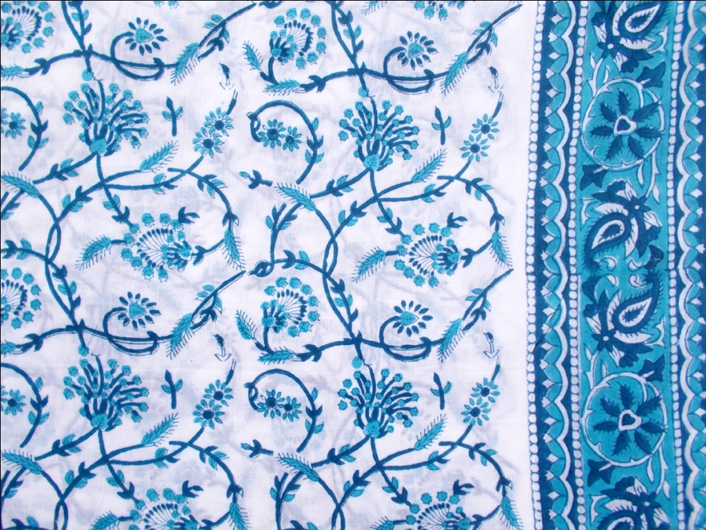 5 Yard Hand Block Print 100% Cotton Fabric Design