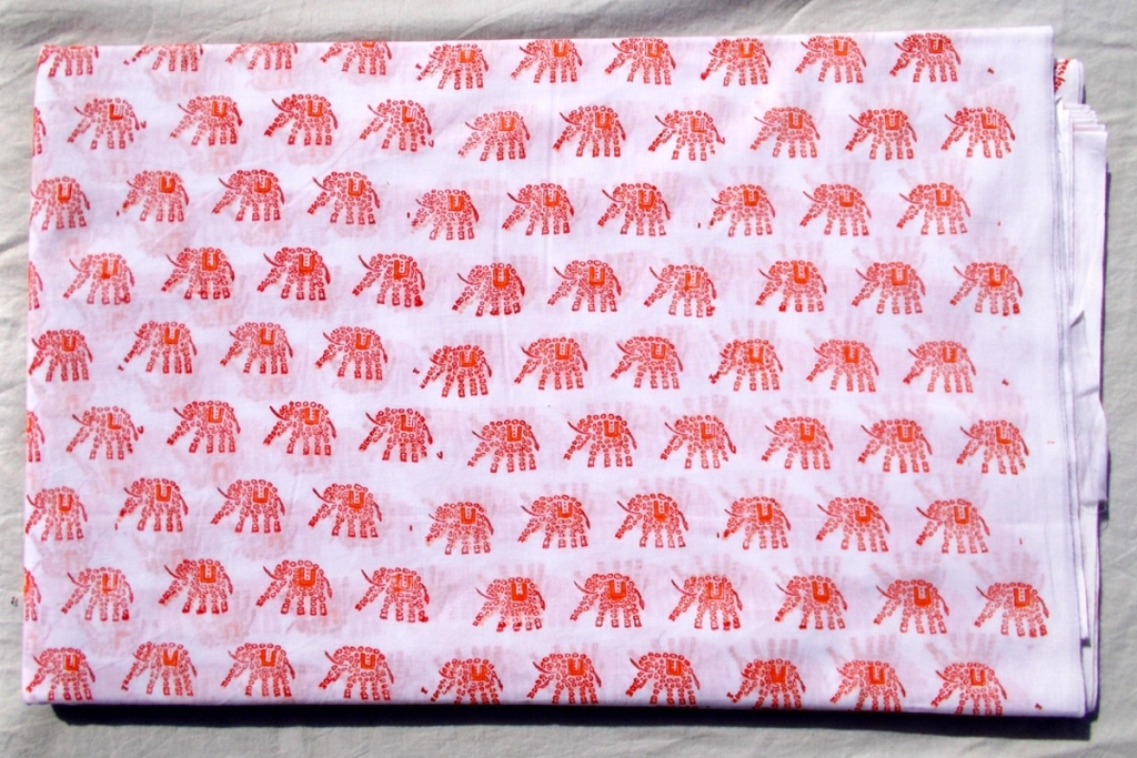 Small Elephant Hand Block Print