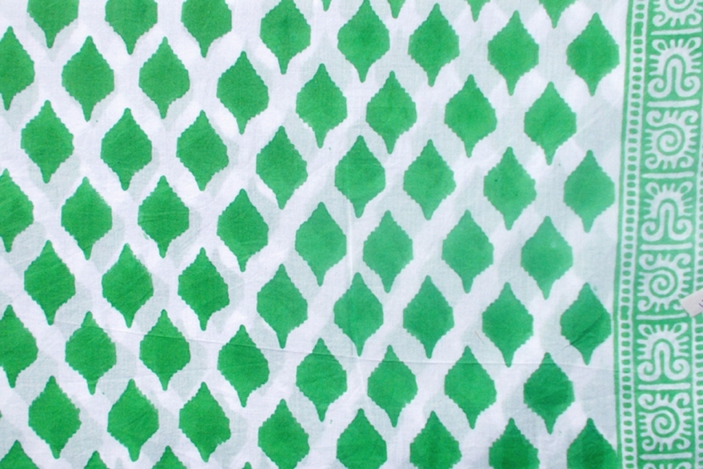 Green Hand Block Print
