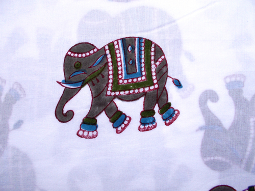 एलिफेंट हैंड ब्लॉक प्रिंट डिज़ाइन