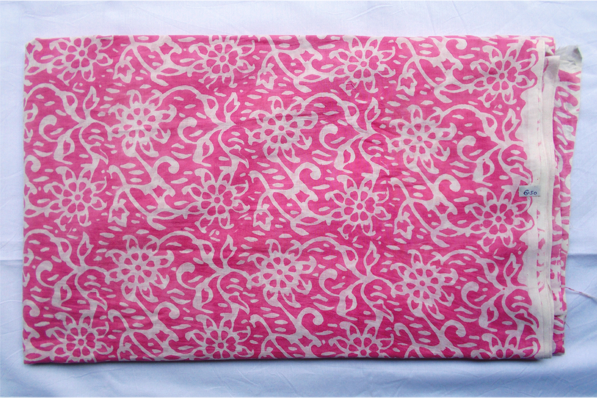 Pink Color Hand Block Print