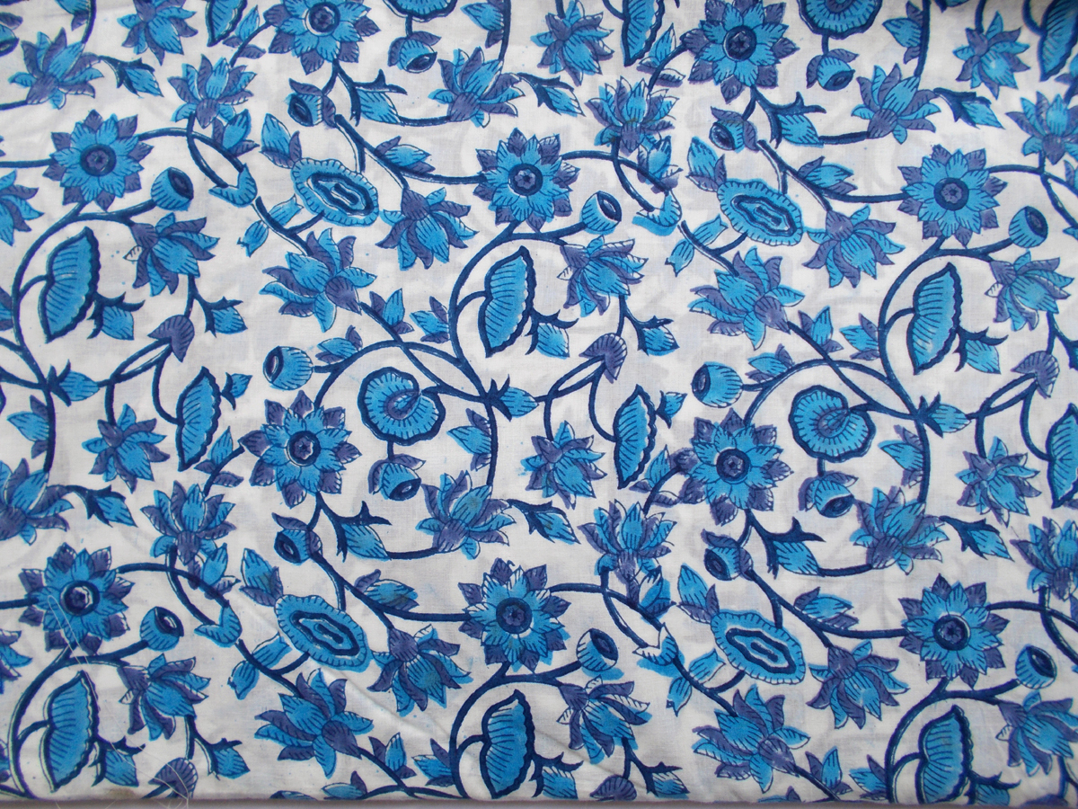 100%cotton Hand Block Print Cotton Fabric