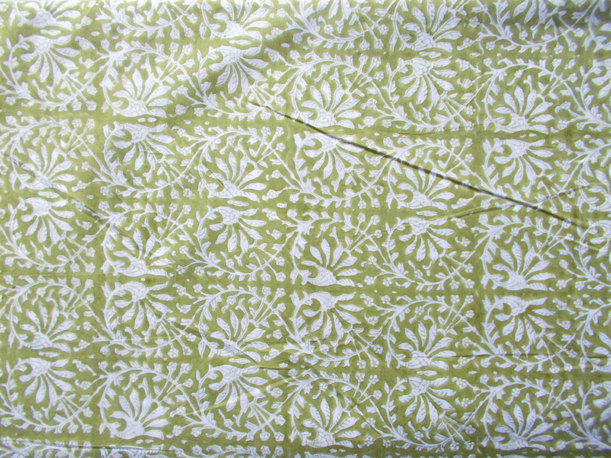 100%cotton Green Block Print Design