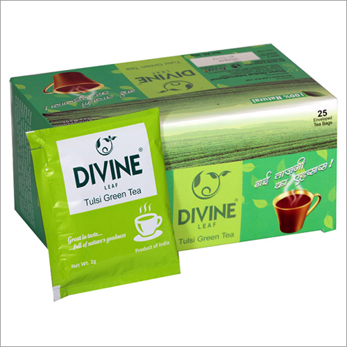 Tulsi Green Tea - 50 Grams Tea Bags | Vegan, Detoxifies Body, Reduces Stress, Boosts Immunity, Rich Aroma, Improves Skin, Made From Natural Ingredients