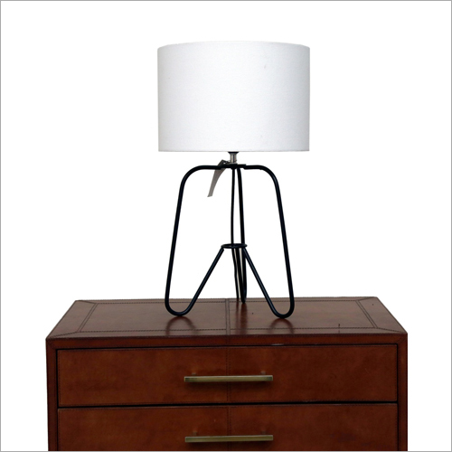 Matt Black Brass Stand Table Lamp