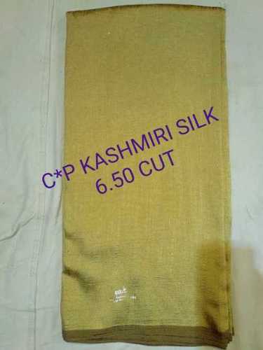 Ladies Plain Saree - Vichitra Silk, 6.50 Mtr, Chiku Color | Soft Crepe Fabric, Available in 18 Vibrant Colors for Every Season