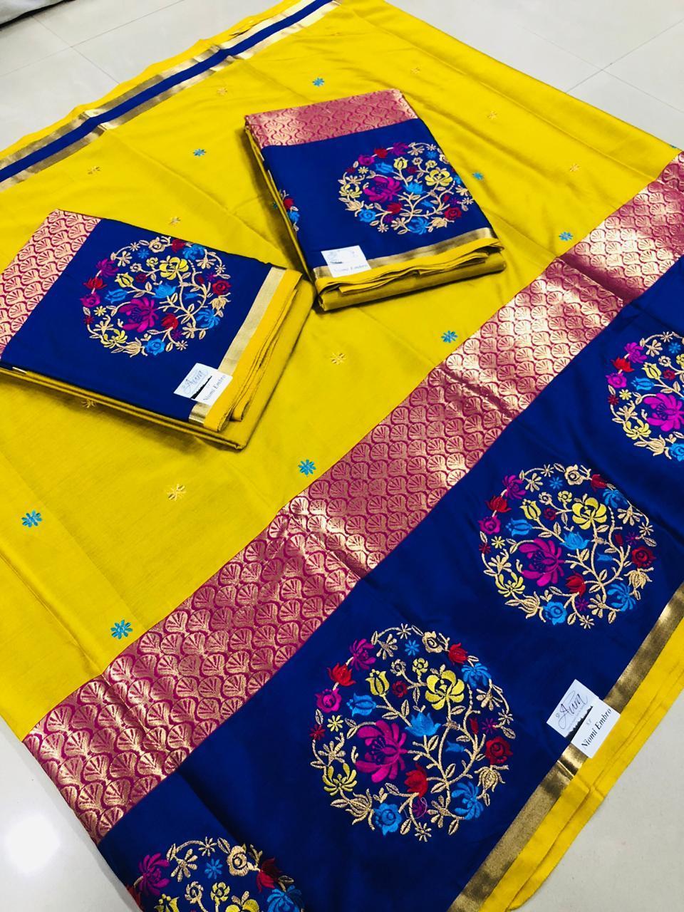 Multi Silk Work Saree