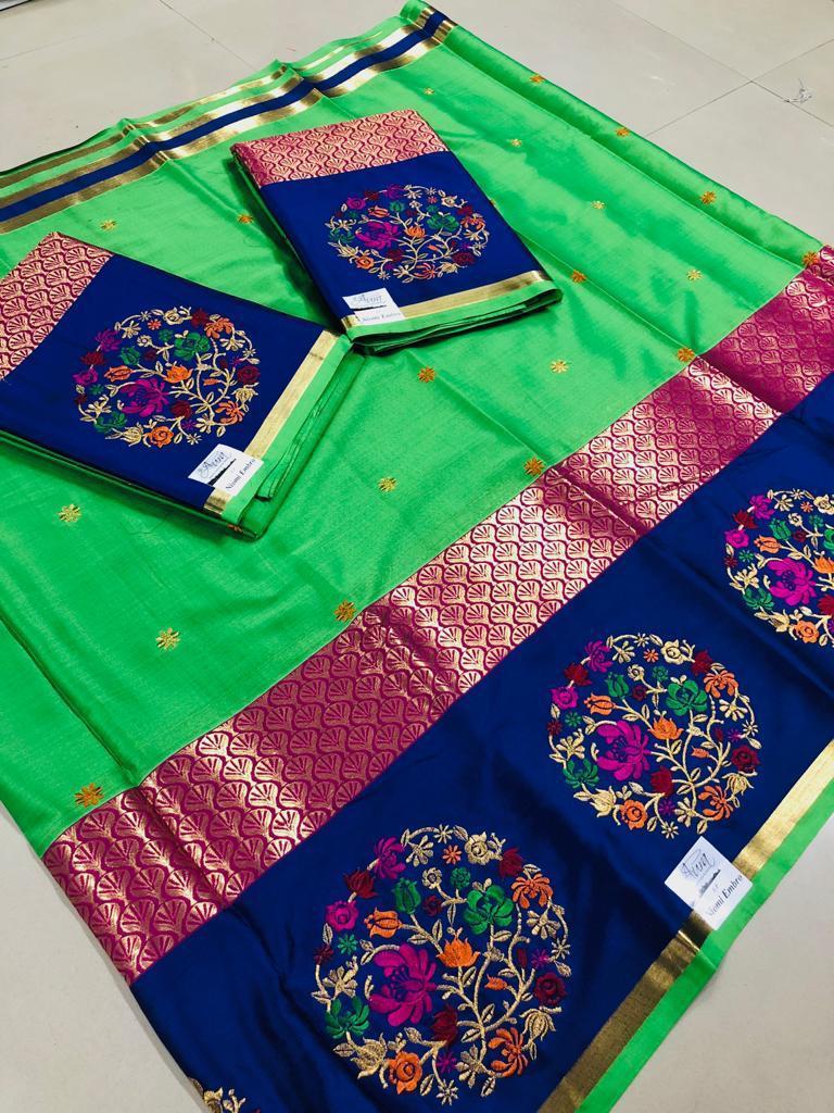 Multi Silk Work Saree