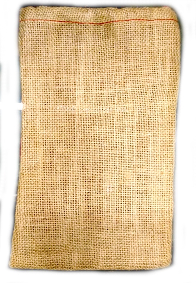 Red & Brown Jute Pouch