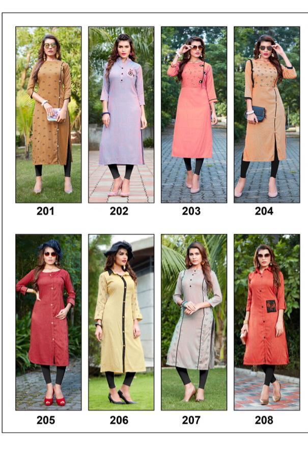 Plain New Designer Kurtis Collection For Festival