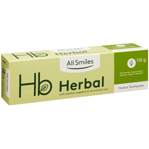 Herbal Toothpaste - Plastic Material, Green Color | Natural Extracts With Astringent Properties, Whitens Teeth, Fights Cavities, Chemical Free