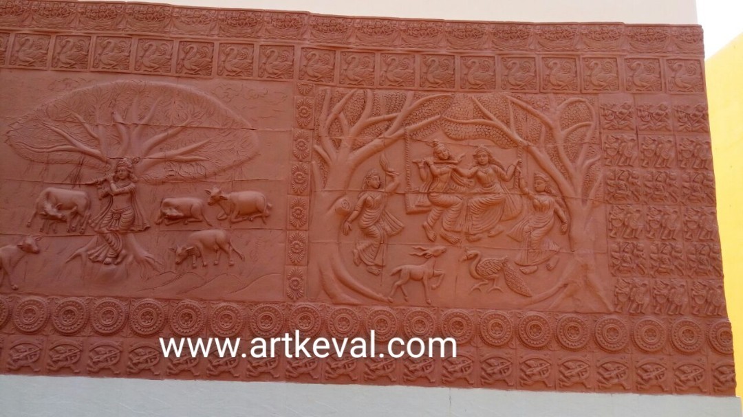 Terracotta Murals - Artistic Terracotta Wall Tiles, Customizable Folk Art, Antique Designs, Ideal For Ethnic Wear Studios & Institutions