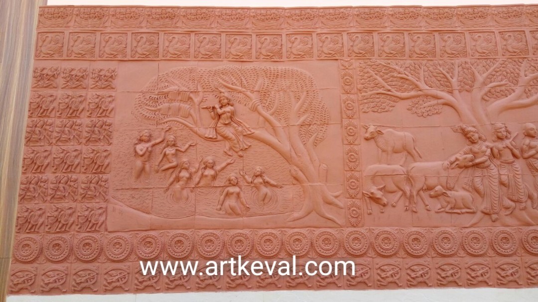Terracotta Murals - Artistic Terracotta Wall Tiles, Customizable Folk Art, Antique Designs, Ideal For Ethnic Wear Studios & Institutions