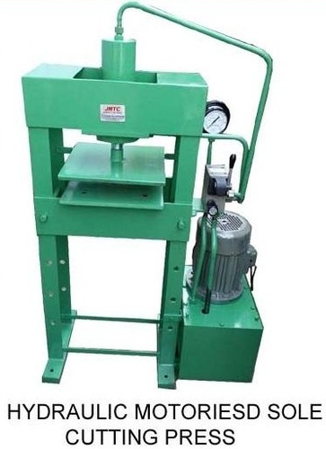 Hydraulic Slipper Making Machine - Cast Iron, Table Top Design, Green Color | Manual Control System, 200 kg Weight, Non-Automatic Functionality