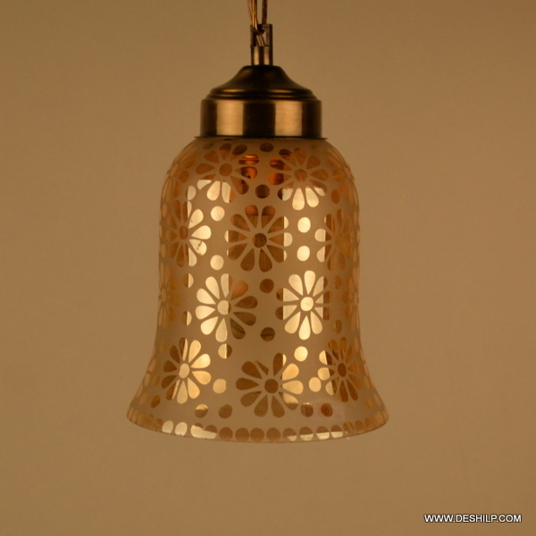 White Color Glass Printed Wall Hanging
