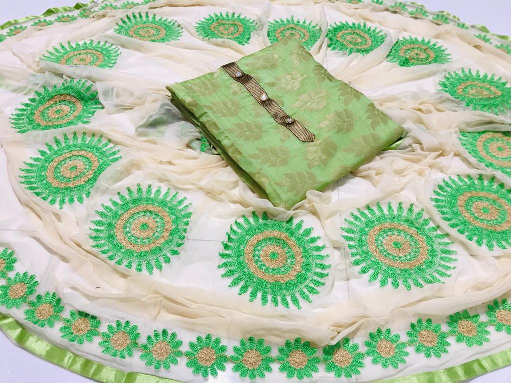 Multy Banarasi Jacquard Dress Material