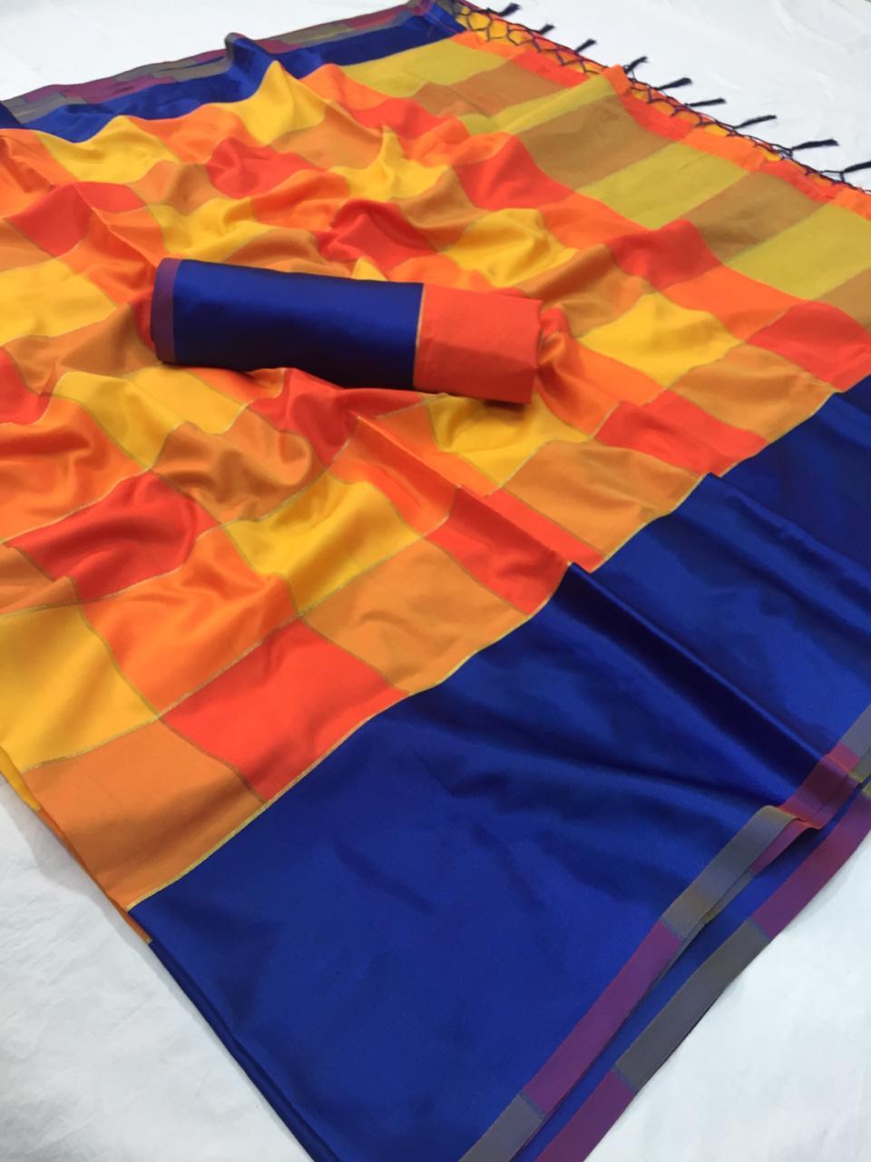 Multi Weaving Silk Saree